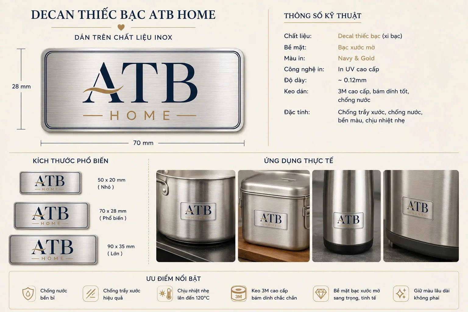 Decal thiếc bạc ATB Home