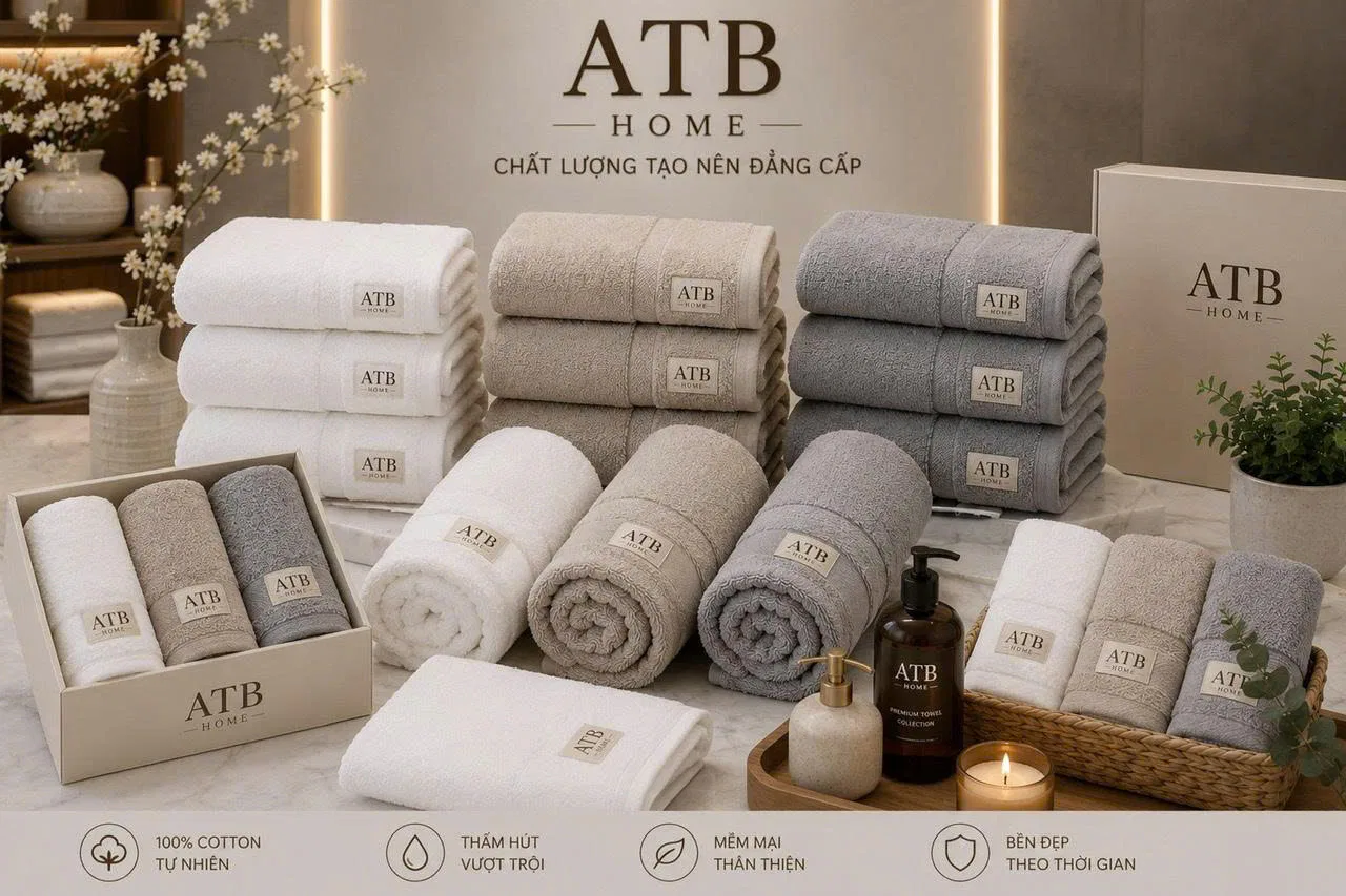 Bộ khăn tắm cao cấp ATB Home